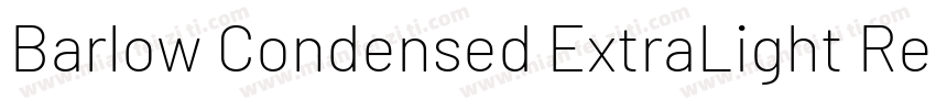 Barlow Condensed ExtraLight Regular字体转换